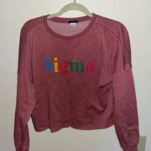 Sigma cropped crew neck, size S